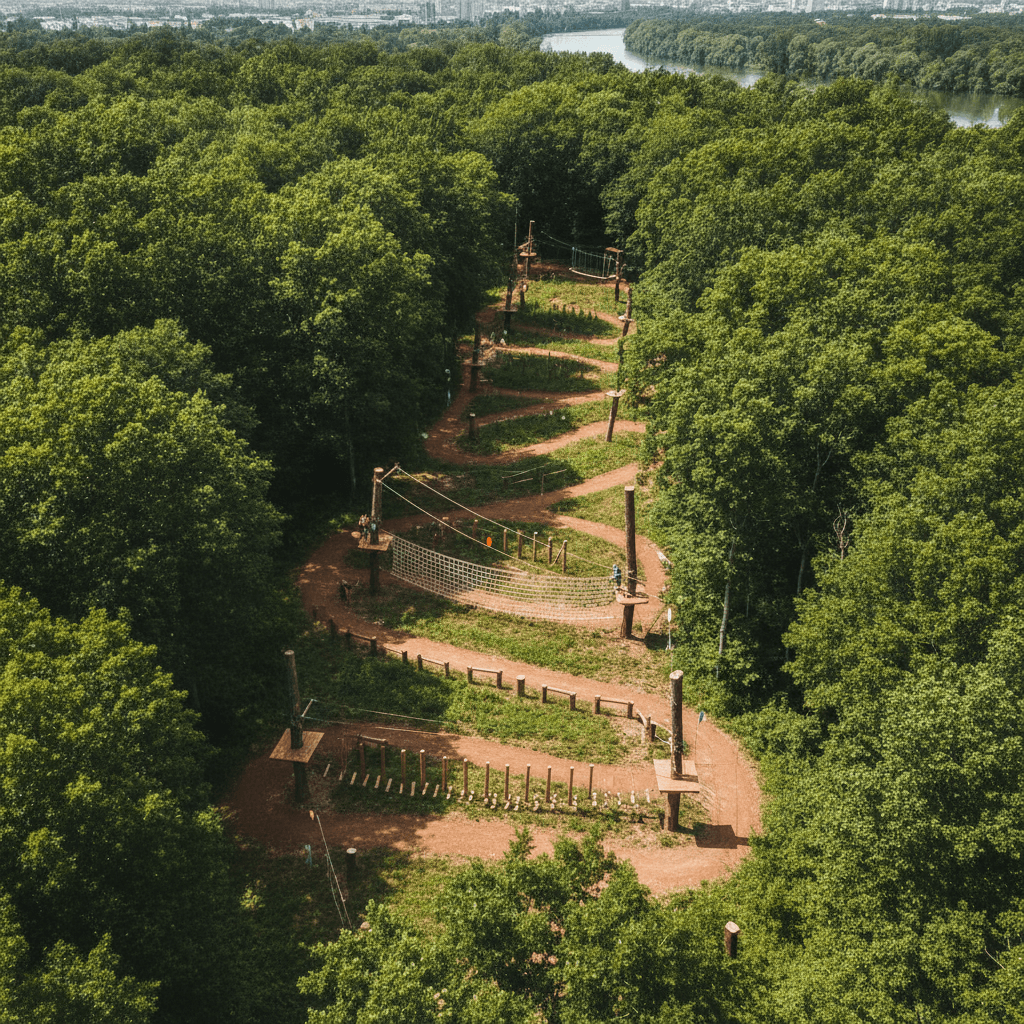 Vue aérienne des parcours Duel Challenge